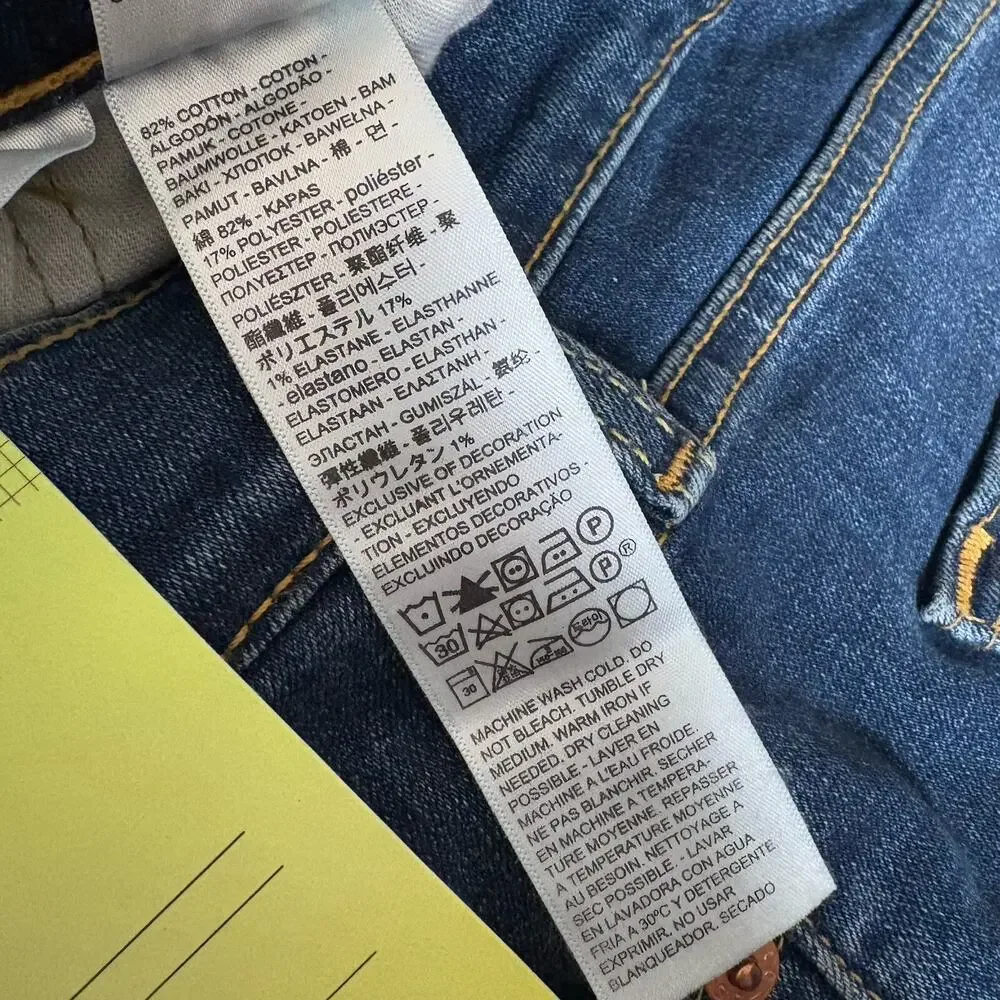 Levi's 511 Denim Slim Fit Men's Jeans Dark Wash Size 36x30 Tailored Stretch
